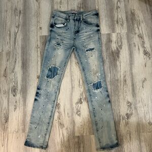 Stylish Distressed Kids Jeans - Light Blue
